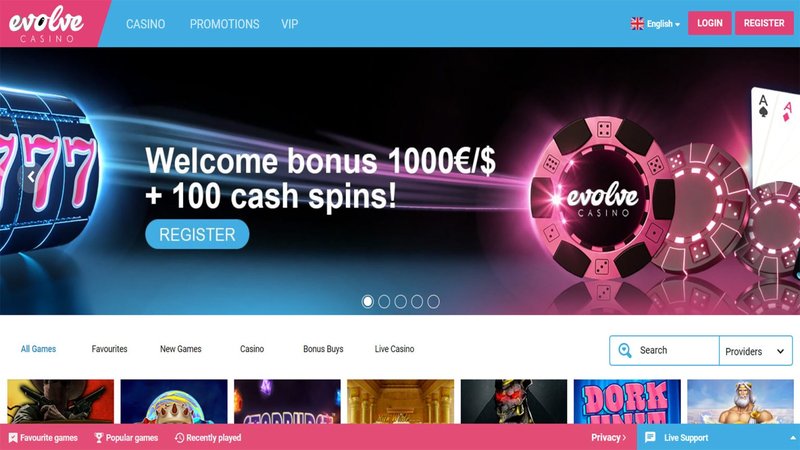 Explorez déposer sur evolve casino